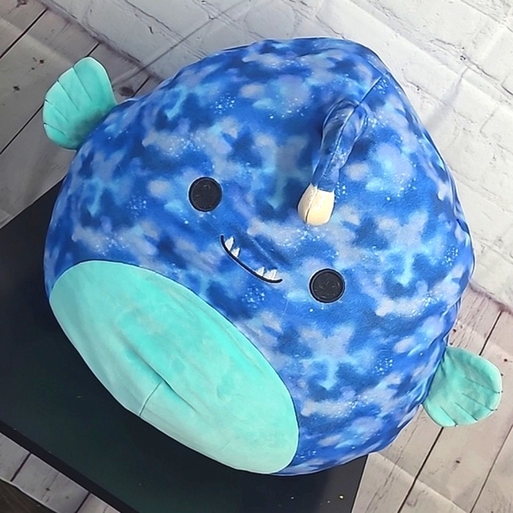 SQUISHMALLOWS DEEZO Anglerfish Blue Tie Dye New 16” Limited Edition - Picture 3 of 15